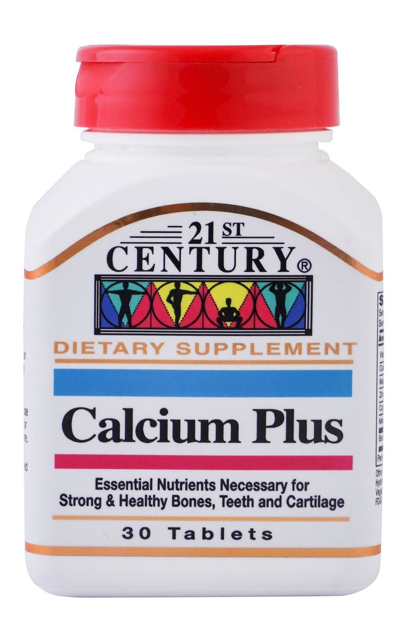 21st Century Calcium Plus Bones, Teeth & Cartilage Support Supplement, 30 Tablets