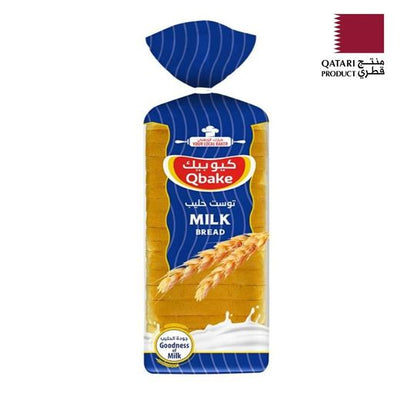 QBake Milk Bread Sliced Medium, 620g