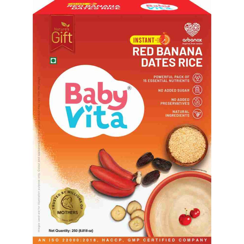 Babyvita Instant Red Banana Dates Rice Powder, 300g