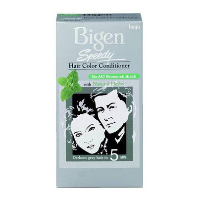 Bigen Speedy Natural Herbs Hair Color Conditioner - Brownish Black 882, 1 Pack