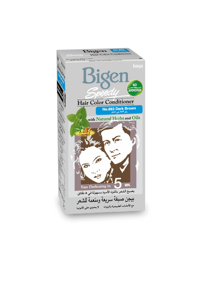 Bigen Speedy Natural Herbs Hair Color Conditioner - Dark Brown 883, 1 Pack