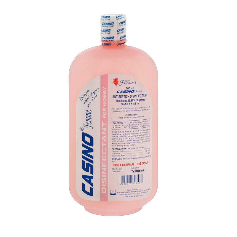 Casino Antiseptic 70% Ethyl Alcohol Solution for Women, 500ml