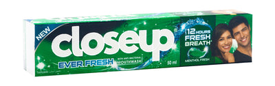 Closeup Everfresh Menthol Flavor Toothpaste with Antibacterial Mouthwash Formula, 50ml