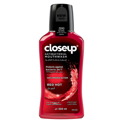 Closeup Red Hot Antibacterial Mouthwash, 300ml