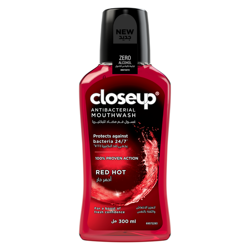 Closeup Red Hot Antibacterial Mouthwash, 300ml