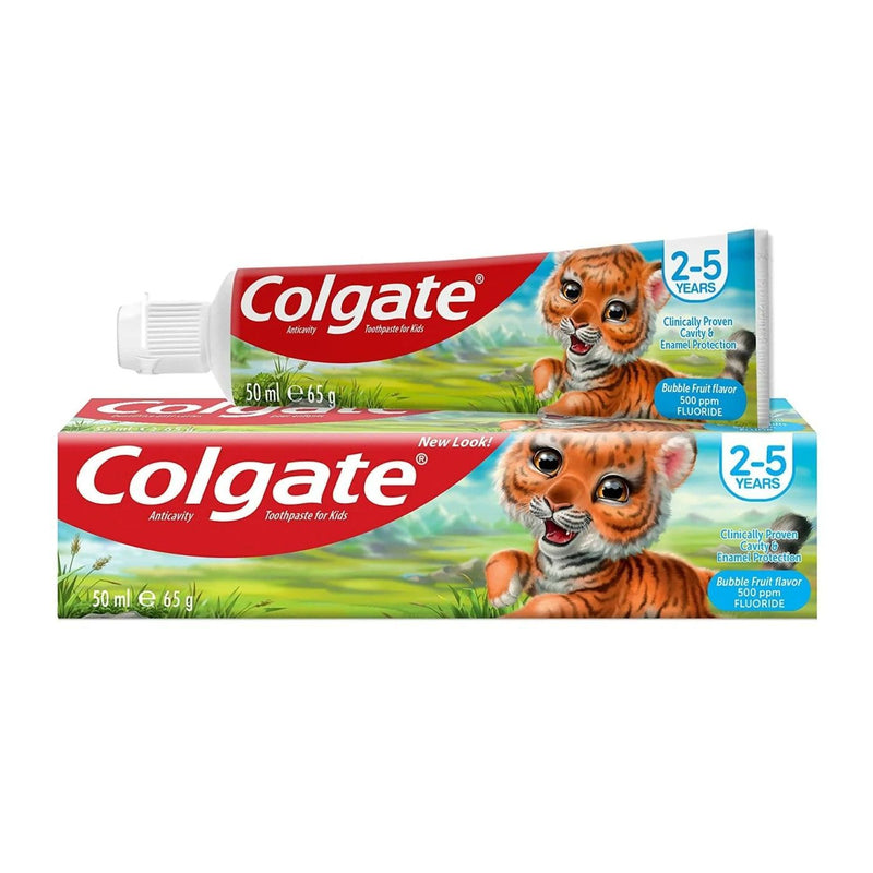 Colgate Anti-Cavity Kids Toothpaste Bubble Fruit Flavor (2-5 Years), 50ml