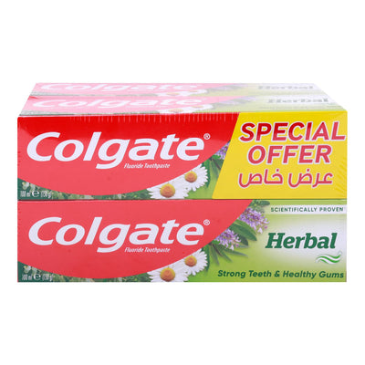 Colgate Herbal Fluoride Toothpaste, 4 x 100 ml
