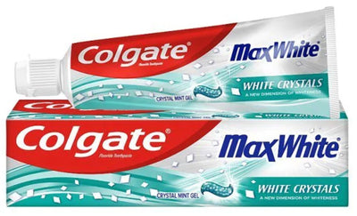 Colgate Max White Anti-Cavity Crystal Mint Toothpaste with Whitening Crystals, 100ml