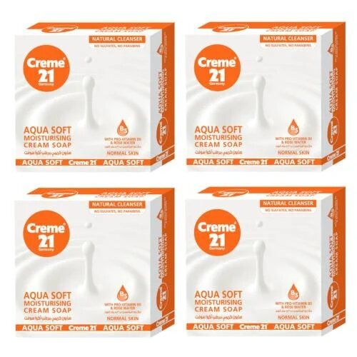 Cream 21 Aqua Soft Soap 4 x 125g
