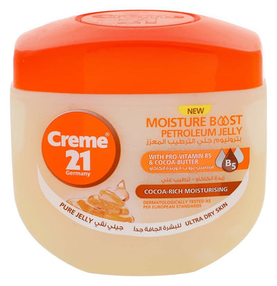 Creme 21 Moisture Boost Petroleum Jelly with Pro-Vitamin B5 & Cocoa Butter for Ultra Dry Skin, 300ml