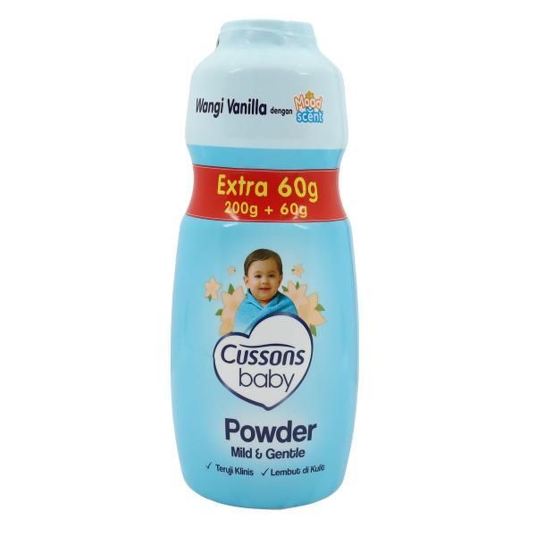 Cussons Mild & Gentle Baby Powder, 200g+60g