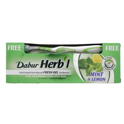 Dabur Herbal Intense Fresh Mint & Lemon Toothpaste, 150g