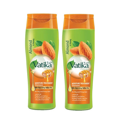 Dabur Vatika Naturals Almond & Honey Moisture Treatment Shampoo, 2x400ml