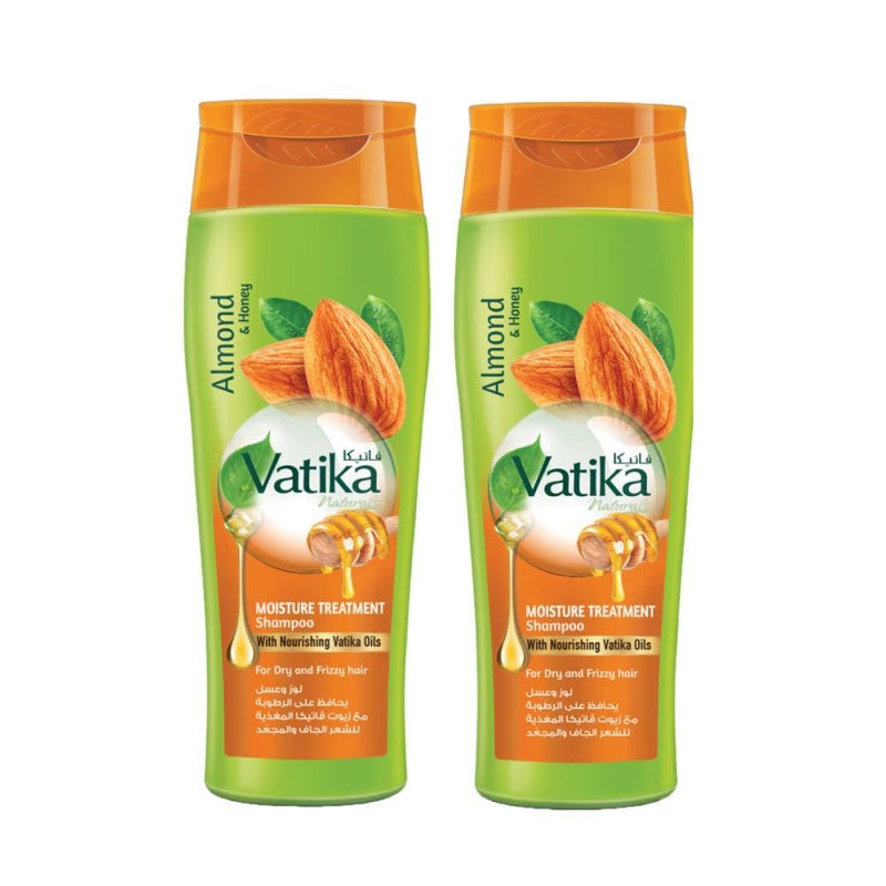 Dabur Vatika Naturals Almond & Honey Moisture Treatment Shampoo, 2x400ml