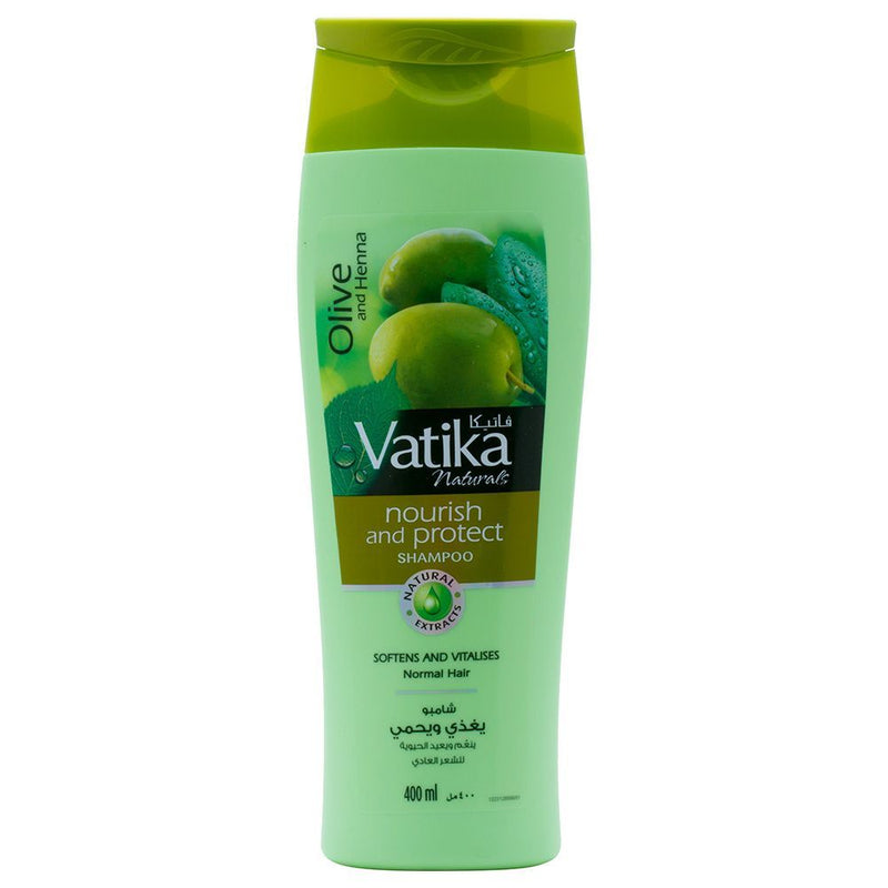 Dabur Vatika Nourish & Protect Shampoo Olive & Henna 400 ml x 2 Pcs