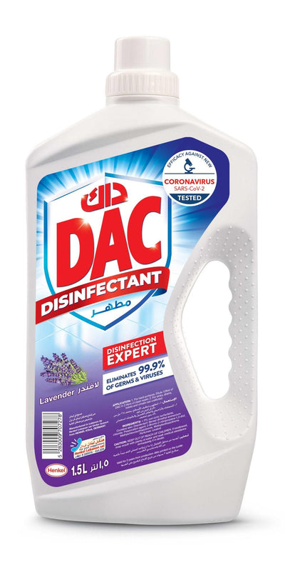 Dac Base Disinfectant Lavender With Covid Sticker 1.5L @Sp