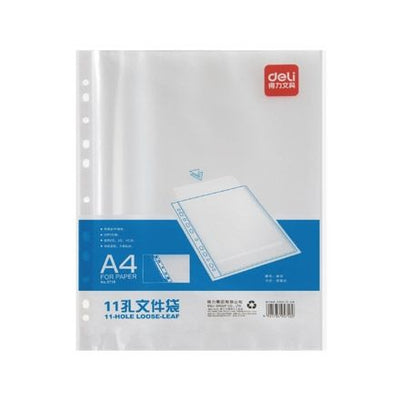 Deli 11 Holes Sheet Protector A4 0.05Mm, Piece