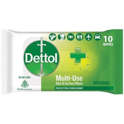 Dettol Wipes Original, 10 Wipes