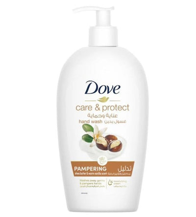 Dove Care & Protect Nourishing, Pampering & Moisturizing Liquid Hand Wash with Shea Butter & Warm Vanilla Scent, 250ml
