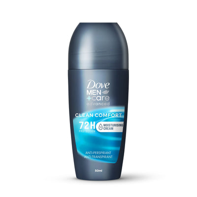 Dove Men+Care Advanced Antiperspirant Roll-On Deodorant, Clean Comfort, 50ml