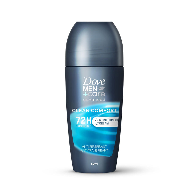 Dove Men+Care Advanced Antiperspirant Roll-On Deodorant, Clean Comfort, 50ml