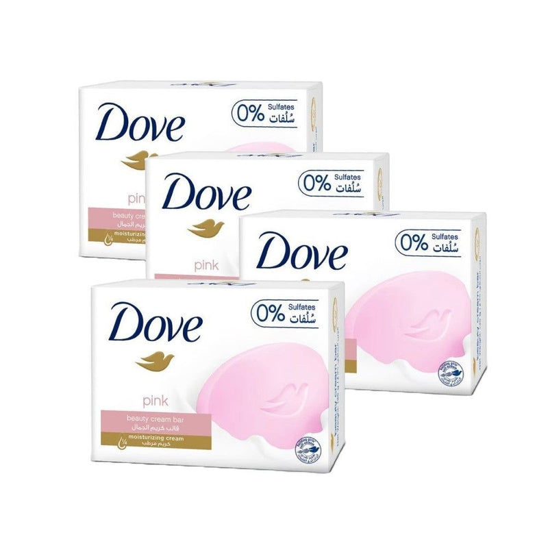 Dove Pink Beauty Cream Soap Bar, 4x125g