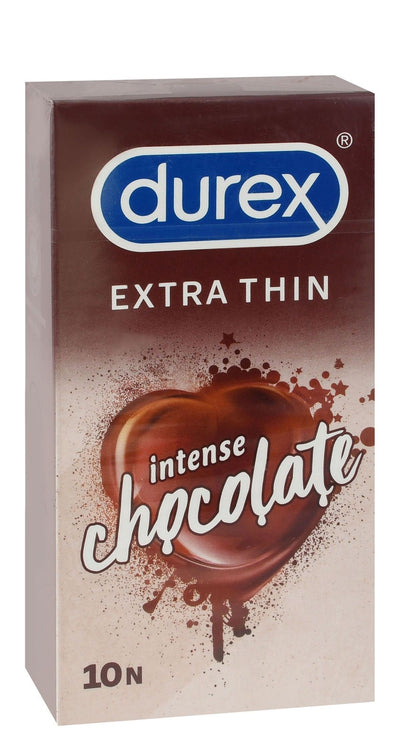 Durex Extra Thin Intense Chocolate Condoms, 10 Pieces