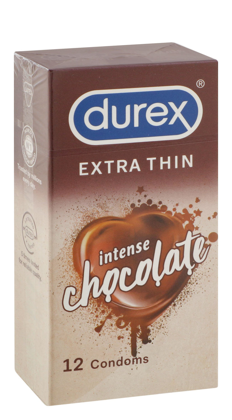 Durex Intense Chocolate Extra Thin Condoms, 12 Pieces