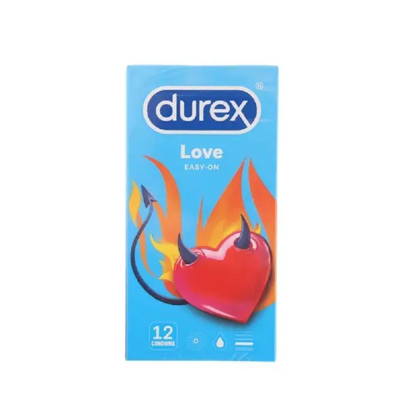 Durex Love Easy-On Condoms, 12 Pieces