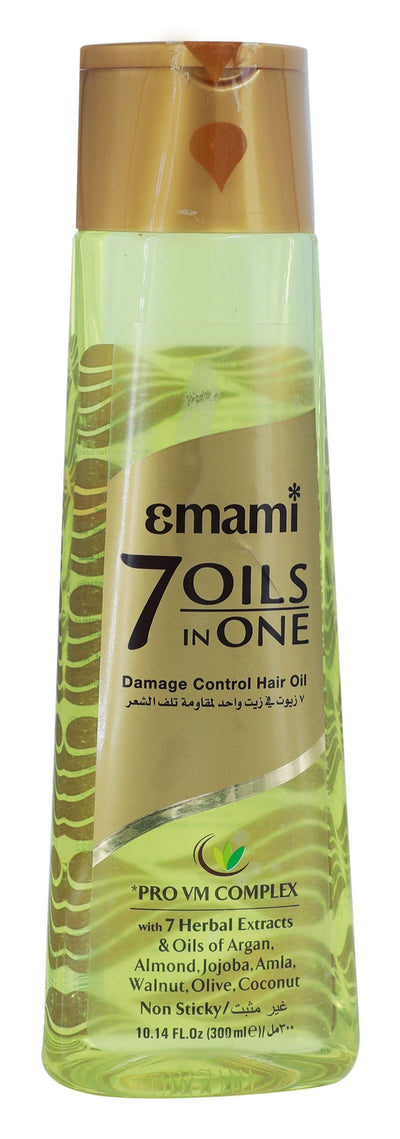 Emami Non Sticky 7in1 Hair Oils for Damage Control with Herbal Extracts, 300ml
