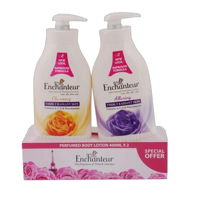Enchanteur Perfumed Body Lotion, 2x400ml