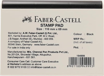 Faber-Castell Stamp Pad, Suitable For All Kinds Of Rubber Stamps, Black