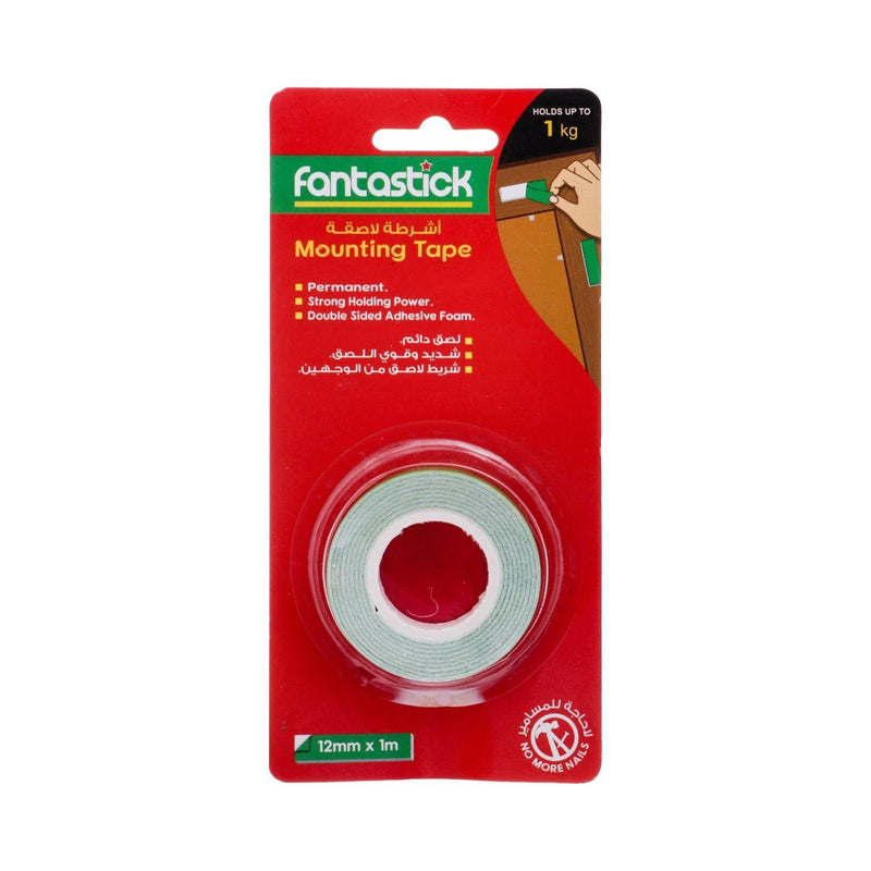 Fantastick Mounting Double Sided Adhesive Foam Tape 12 mm x 1 mm