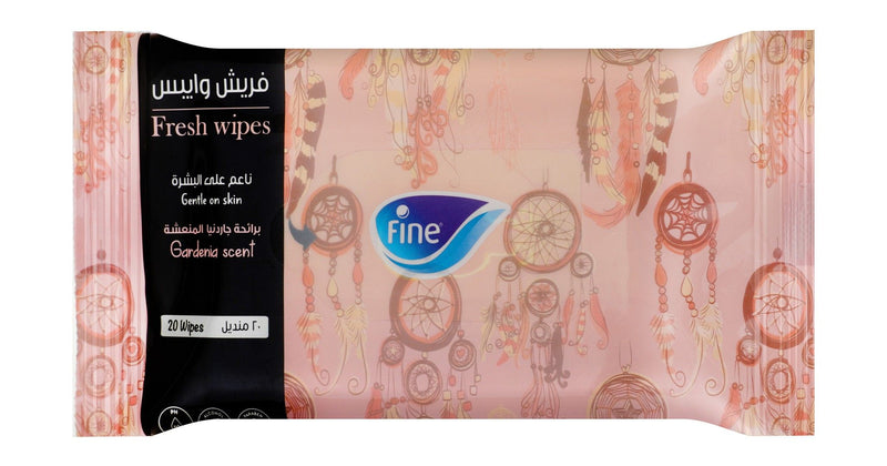 Fine Fresh Wipes Gardenia Scent, 20 wipes