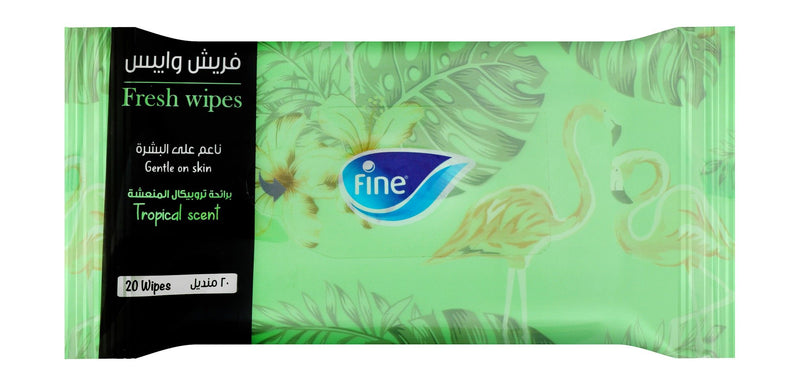 Fine Fresh Wipes Tropical Scent, 20 wipes