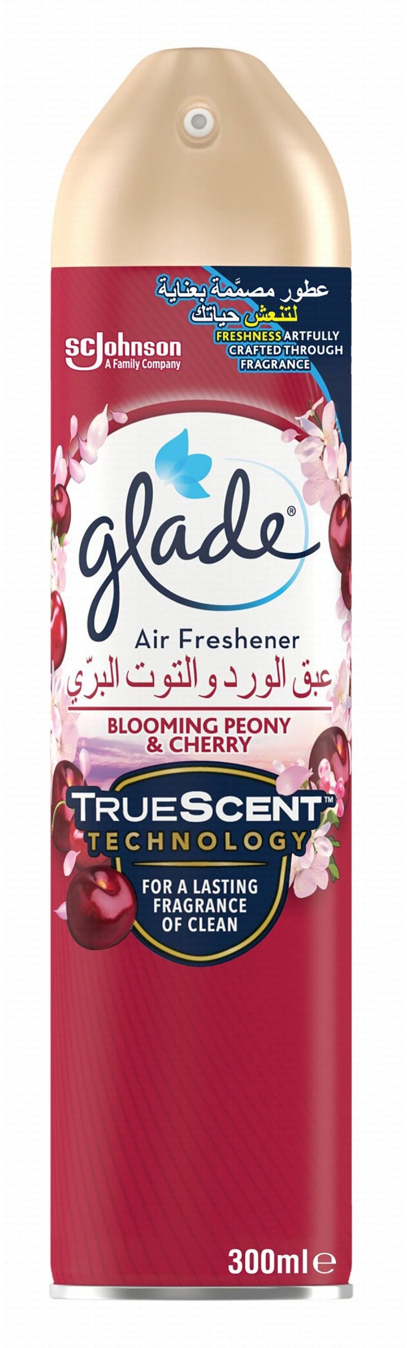 Glade TrueScent Technology Blooming Peony & Cherry Air Freshener Spray, 300ml