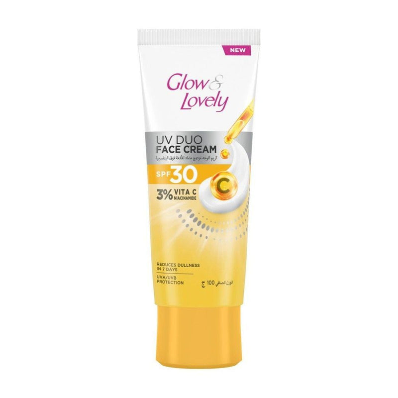 Glow & Lovely UV Duo Face Cream with 3% Vitamin C & Niacinamide SPF30 PA+++, 100g