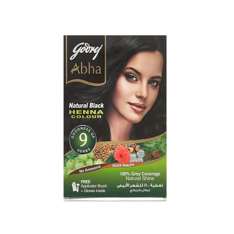 Godrej Abha Natural Henna Colour Set - Black