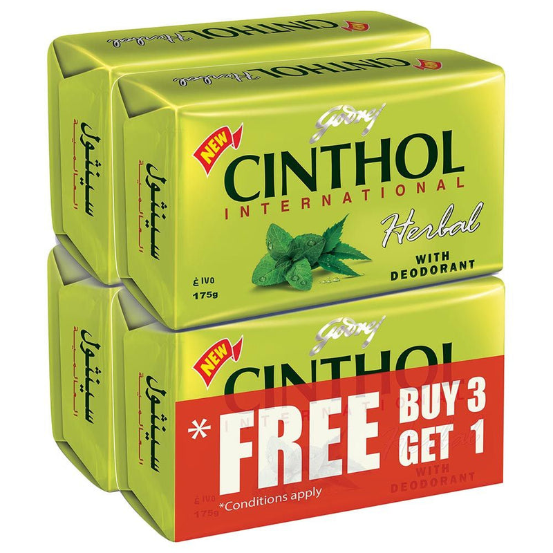 Godrej Cinthol Soap Herbal, 4x175g
