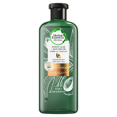 Herbal Essences Potent Aloe + Avocado Oil Hair Shampoo to Cleanse & Hydrate Curls, 400ml