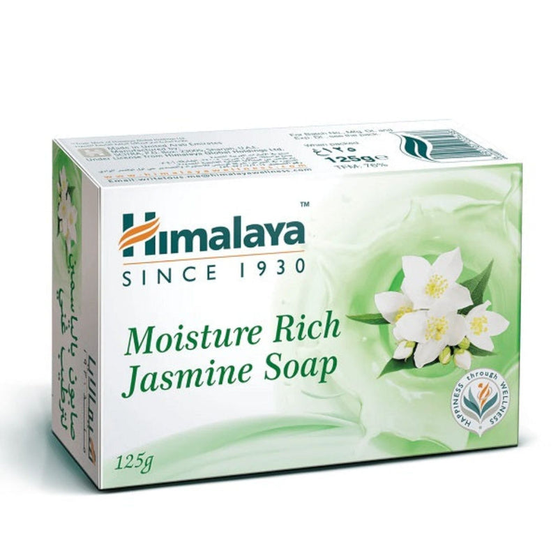 Himalaya Rich Moisturizing Soap Bar Jasmine Scent with Olive Oil & Cocoa Butter, 125g