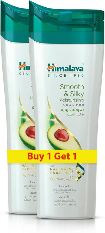 Himalaya Smooth & Silky Moisturising Shampoo, 2x400ml
