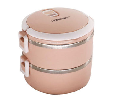 Homeway Double Layer Stainless Steel Lunch Box, 1200ml