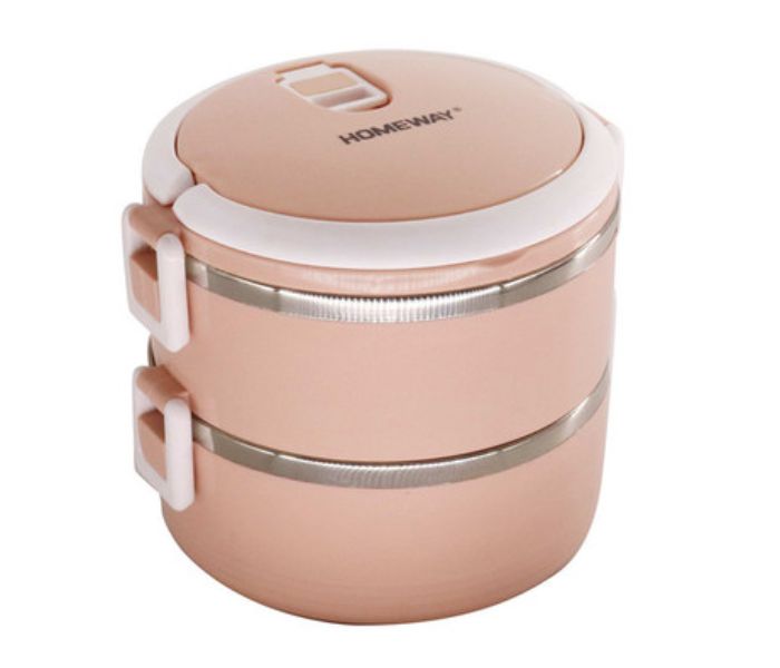 Homeway Double Layer Stainless Steel Lunch Box, 1200ml