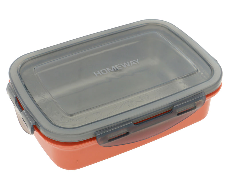 Homeway Gray & Orange Lunch Box, 520ml