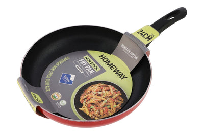 Homeway Non-Stick Fry Pan Black-Red, 24cm