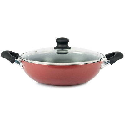 Homeway Non-Stick Wok Pan with Lid, 30cm