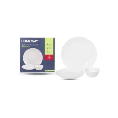 Homeway Primax Opalware Dinner Set, 12 Pieces
