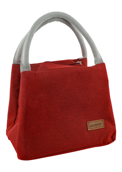 Homeway Red & Gray Insulated Lunch Bag