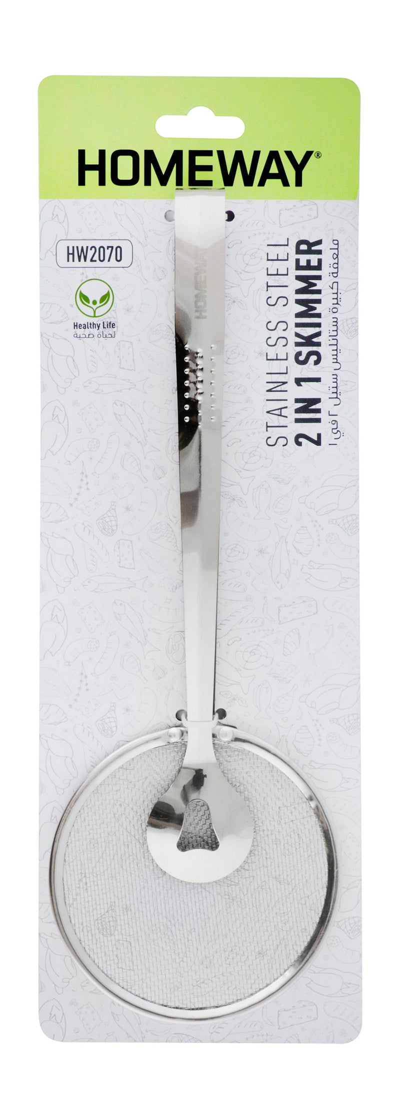 Homeway Stainless Steel 2-in-1 Skimmer